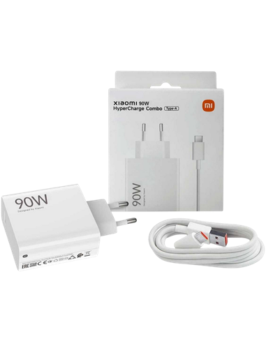 Încărcător Xiaomi HyperCharge Combo + Type-A, 90W, Alb