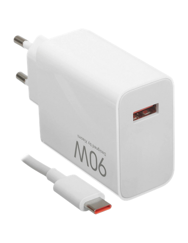 Încărcător Xiaomi HyperCharge Combo + Type-A, 90W, Alb