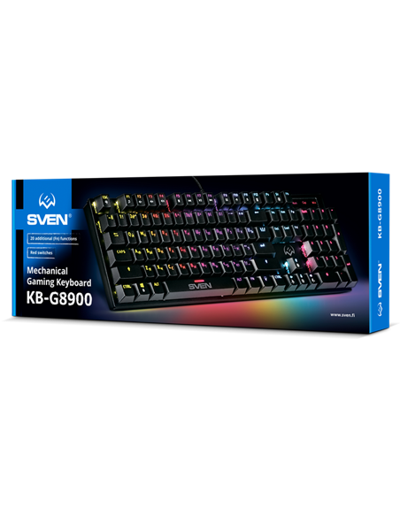 Tastatură SVEN KB-G8900, Cu fir, Negru