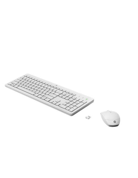 Клавиатура и мышь HP 230, Беспроводное, Белый
