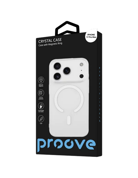 Husă Proove Crystal pentru Apple iPhone 17 Pro Max, Transparent