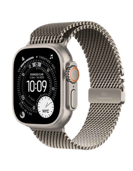 Ceas inteligent Apple Watch Ultra 3, 49mm, Natural Titanium