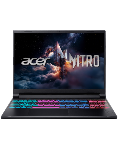 Игровой ноутбук 16" Acer Nitro V 16S AI ANV16S-41, Obsidian Black, AMD Ryzen 7 260, 16Гб/512Гб, Linux eShell