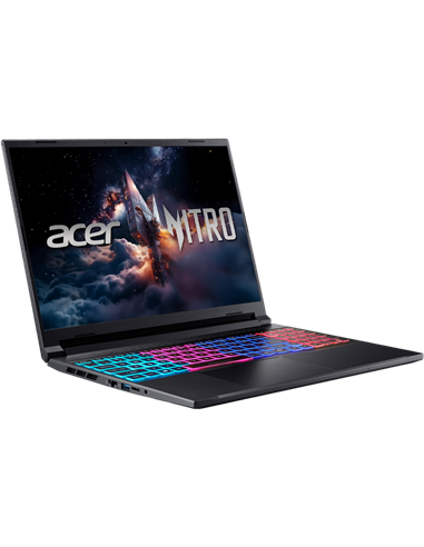 Laptop Gaming 16" Acer Nitro V 16S AI ANV16S-41, Obsidian Black, AMD Ryzen 7 260, 16GB/512GB, Linux eShell
