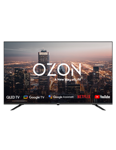 50" QLED SMART Телевизор OZON U50QN8500S, 3840x2160 4K UHD, Google TV, Черный
