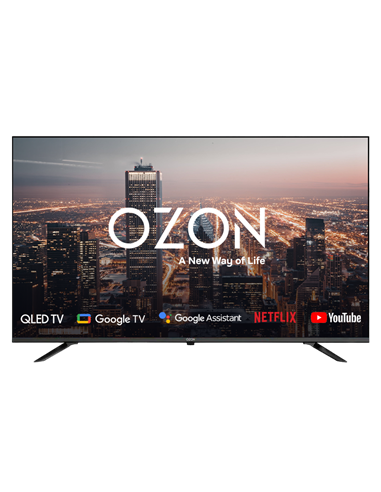 50" QLED SMART TV OZON U50QN8500S, 3840x2160 4K UHD, Google TV, Negru