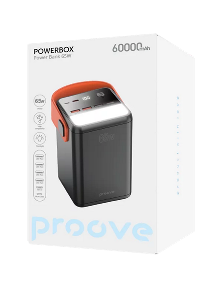 Портативное зарядное устройство Proove Powerbox, 60000мА·ч, Черный