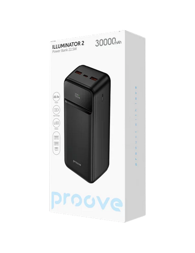 Acumulator extern Proove Illuminator 2, 30000mAh, Negru