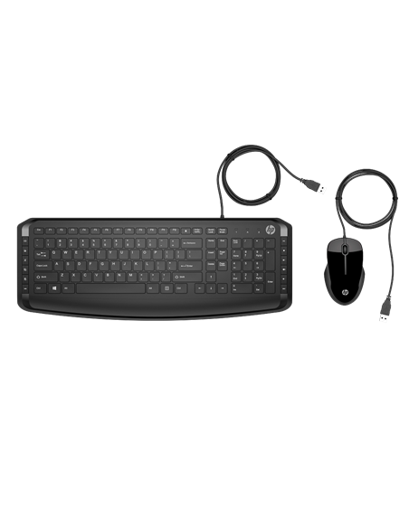 Клавиатура и мышь HP Pavilion 200, Проводное, Чёрный