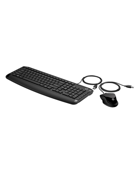 Клавиатура и мышь HP Pavilion 200, Проводное, Чёрный