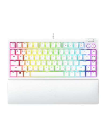 Клавиатура Razer BlackWidow V4 75%, Проводное, Белый
