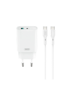 Încărcător XO CE30 + USB-C, 30W, Alb