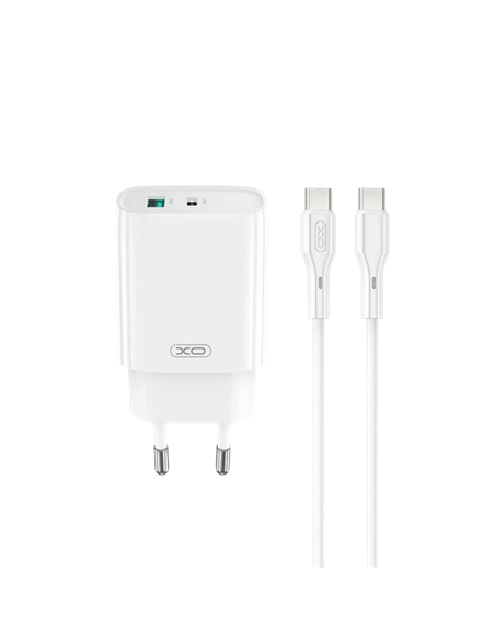 Зарядное устройство XO CE30 + USB-C, 30Вт, Белый