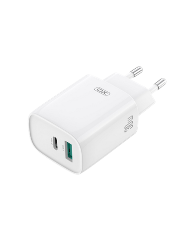 Încărcător XO CE30 + USB-C, 30W, Alb