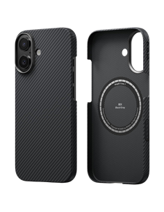 Husă Pitaka MagEZ 7 Ultra-Slim pentru Apple iPhone 17, Negru | Gri 2