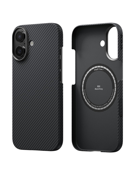 Husă Pitaka MagEZ 7 Ultra-Slim pentru Apple iPhone 17, Negru | Gri
