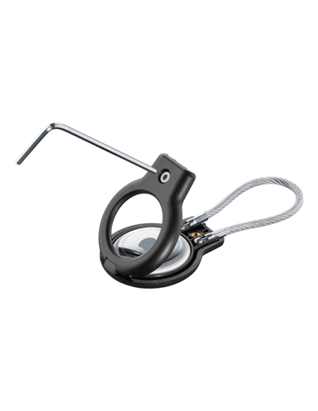 Чехол для трекера Airtag Cellularline Safe Grip, Чёрный