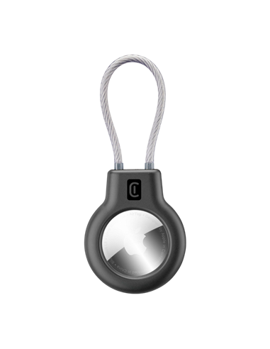Чехол для трекера Airtag Cellularline Safe Grip, Чёрный