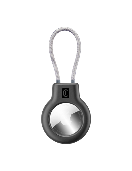 Чехол для трекера Airtag Cellularline Safe Grip, Чёрный