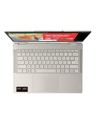 Laptop 14" Lenovo Yoga 7 2-in-1 14AKP10, Luna Grey, AMD Ryzen AI 7 350, 16GB/1024GB, Fără SO