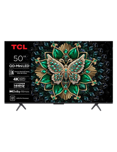 50" MiniLED SMART Телевизор TCL 50C61K, 3840x2160 4K UHD, Google TV, Черный