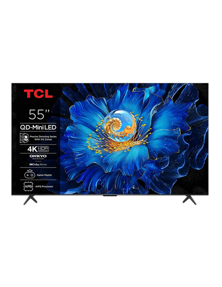 55" MiniLED SMART TV TCL 55C61KS, 3840x2160 4K UHD, Google TV, Negru