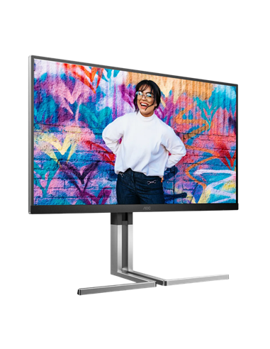 27" Monitor AOC Q27U3CV, IPS 2560x1440 WQHD, Argintiu