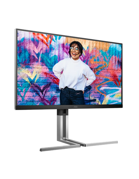 27" Monitor AOC Q27U3CV, IPS 2560x1440 WQHD, Argintiu