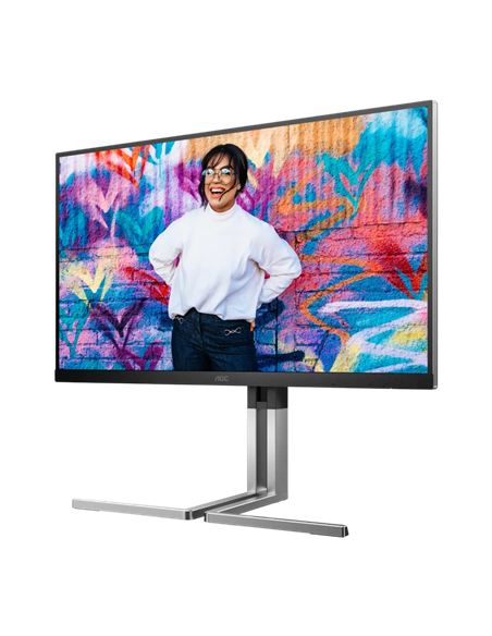 27" Monitor AOC Q27U3CV, IPS 2560x1440 WQHD, Argintiu