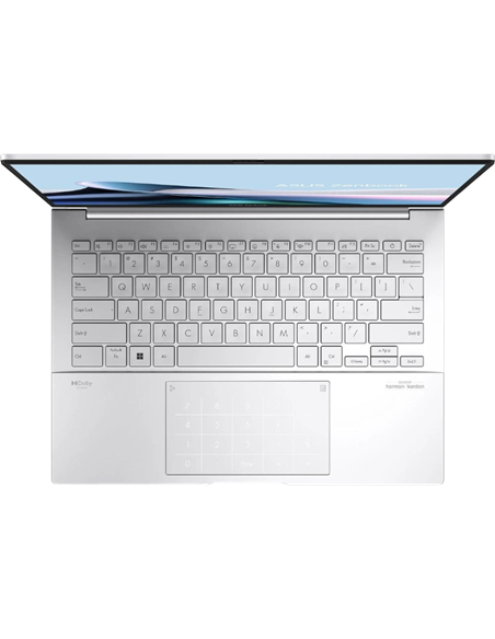 Laptop 14" ASUS Zenbook 14 UX3405CA, Foggy Silver, Intel Core Ultra 9 285H, 32GB/1024GB, Fără SO