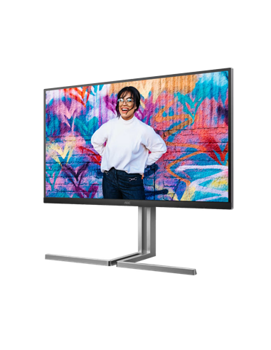 32" Профессиональный монитор AOC U32U3CV, IPS 3840x2160 4K UHD, Чёрный