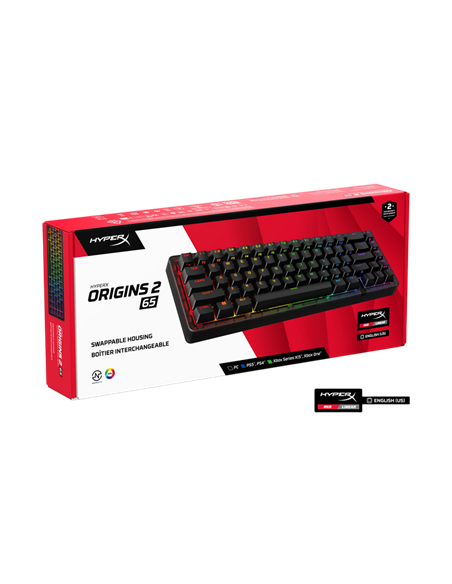 Клавиатура HyperX Origins 2 65, Проводное, Чёрный