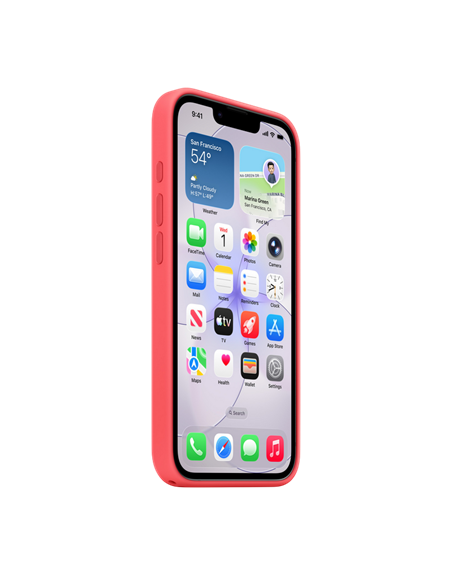 Husă Apple Silicone Case with MagSafe pentru iPhone 17e, Bright Guava