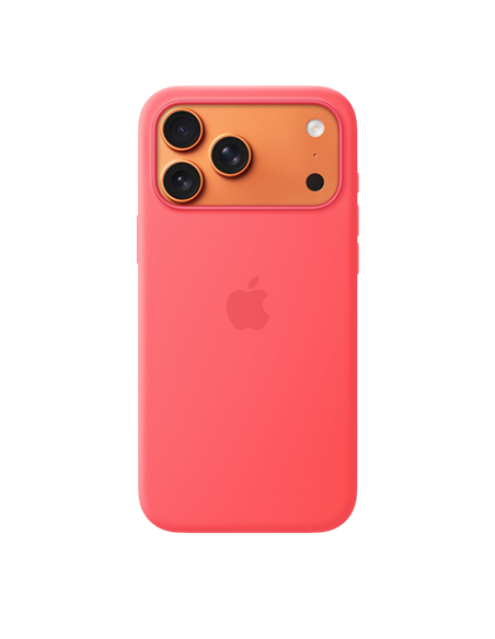Чехол Apple Silicone Case with MagSafe для iPhone 17 Pro Max, Bright Guava
