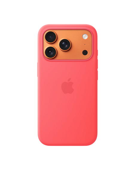 Чехол Apple Silicone Case with MagSafe для iPhone 17 Pro, Bright Guava