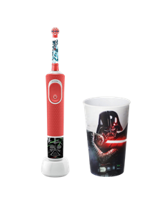 Periuță de dinți electrică Braun Kids D100 StarWars, Roșu