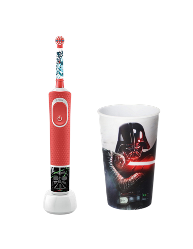Электрическая зубная щетка Braun Kids D100 StarWars, Красный