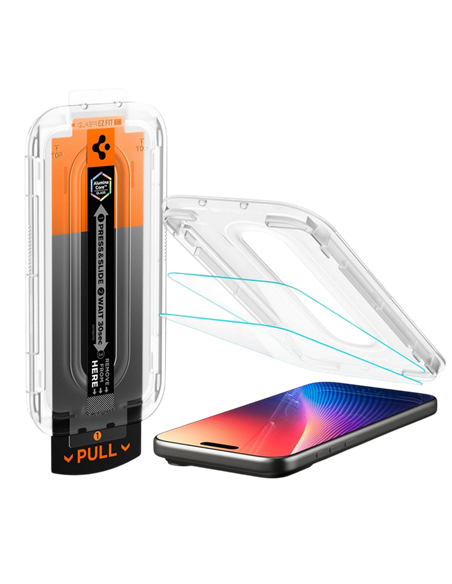 Sticlă de protecție Spigen Apple iPhone 16/17 Pro Max Tempered Glass EZ FIT Pro, Transparent