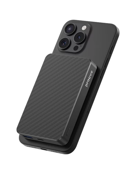Портативное зарядное устройство Proove Carbon Slim 22.5W, 10000мА·ч, Черный