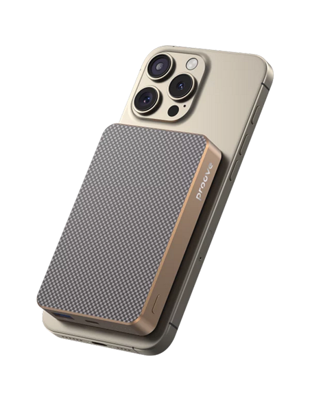 Acumulator extern Proove Carbon Slim 22.5W, 10000mAh, Auriu