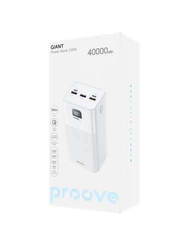 Портативное зарядное устройство Proove Giant, 40000мА·ч, Белый