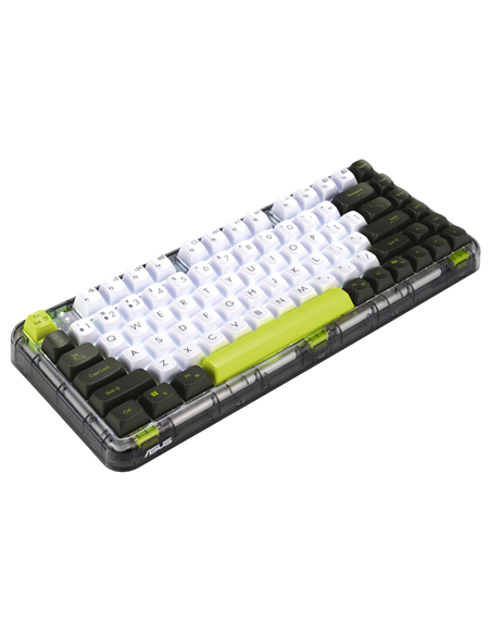 Tastatură ASUS Jelly75 KD201, Cu fir / Fără fir, Volt Green