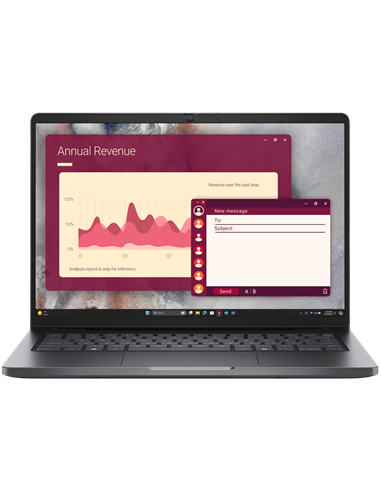 Ноутбук для бизнеса 14" DELL Pro 14 PC14250, Magnetite, Intel Core 5 120U, 16Гб/512Гб, Linux Ubuntu