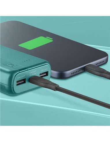 Портативное зарядное устройство Cellularline Essential, 20000мА·ч, Синий
