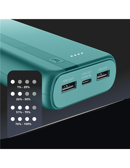 Acumulator extern Cellularline Essential, 20000mAh, Albastru