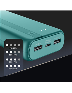 Портативное зарядное устройство Cellularline Essential, 10000мА·ч, Синий 2