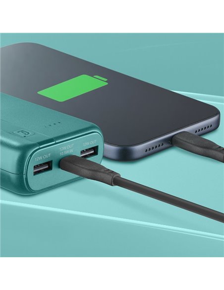 Портативное зарядное устройство Cellularline Essential, 10000мА·ч, Синий