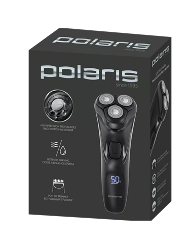 Электробритва мужская Polaris PMR0415R, Чёрный