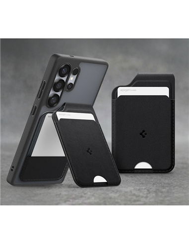 Husă Portmoneu Samsung Spigen Valentinus S, Negru