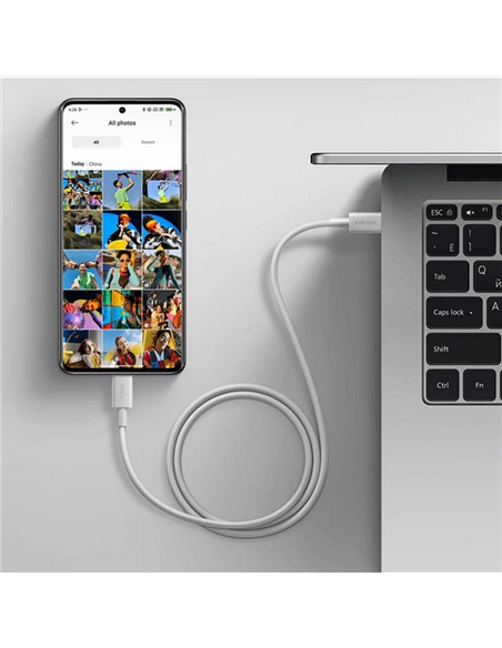 Кабель для зарядки и синхронизации Xiaomi BHR087AGL, USB Type-C/USB Type-C, 2м, Белый
